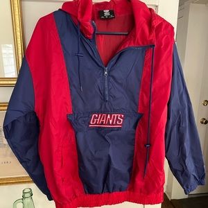 NWOT NFL Team Apparel NY GIANTS pullover athletic Anorak/Windbreaker Size S